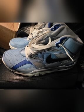 Mens Used "Bo Jackson" Nike Air Trainer Light Blue Athletic Sneakers No Box 9.5